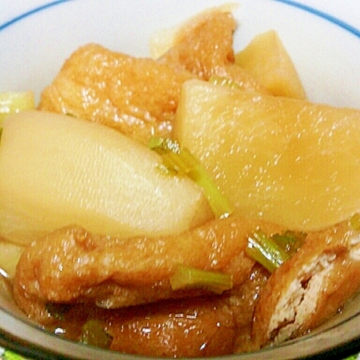 かぶと油揚げの煮物